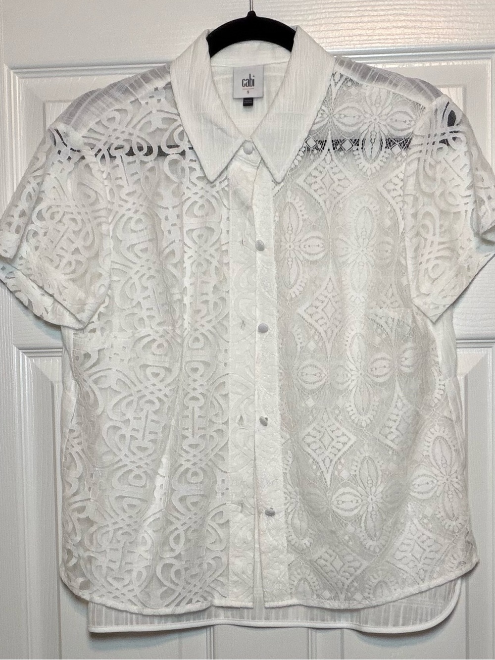 CAbi Lace Shirt, size small